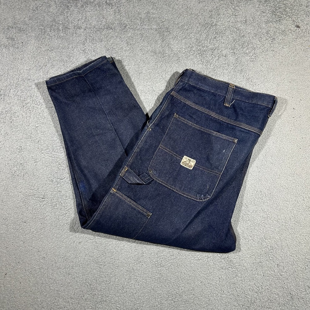Vintage Ben Davis Denim Blue Carpenter Baggy Jeans Men's Size 46 #2256